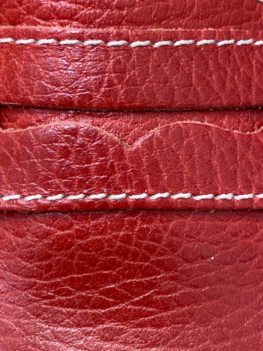 FrancoSarto · Textured Leather Penny Loafer · 9 · Red