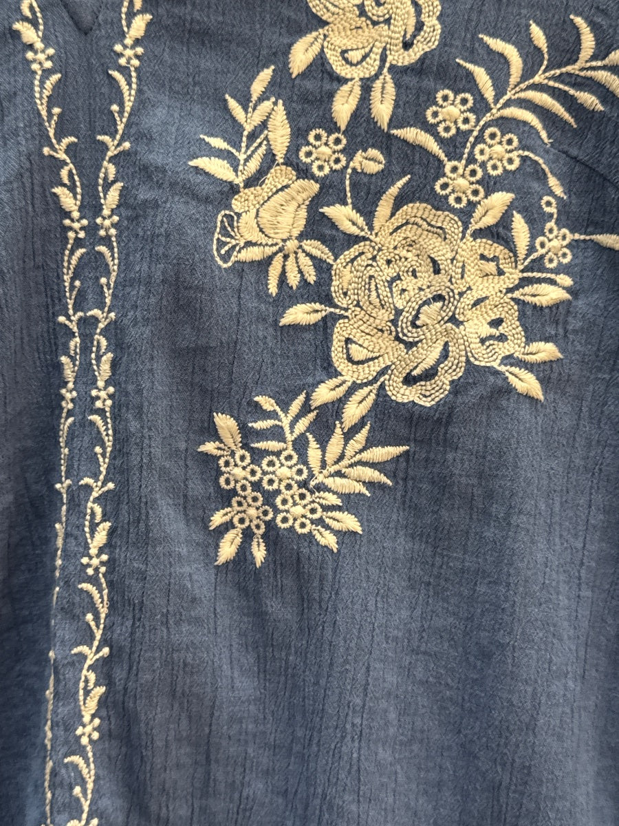 Talbots · Boho Chic Top · Small · Blue