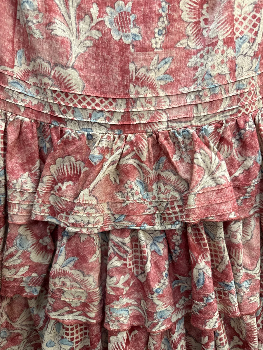 Ralph Lauren · Ralph Lauren · Boho Layered Floral Skirt · 6 · BrickCream · 6 · BrickCream