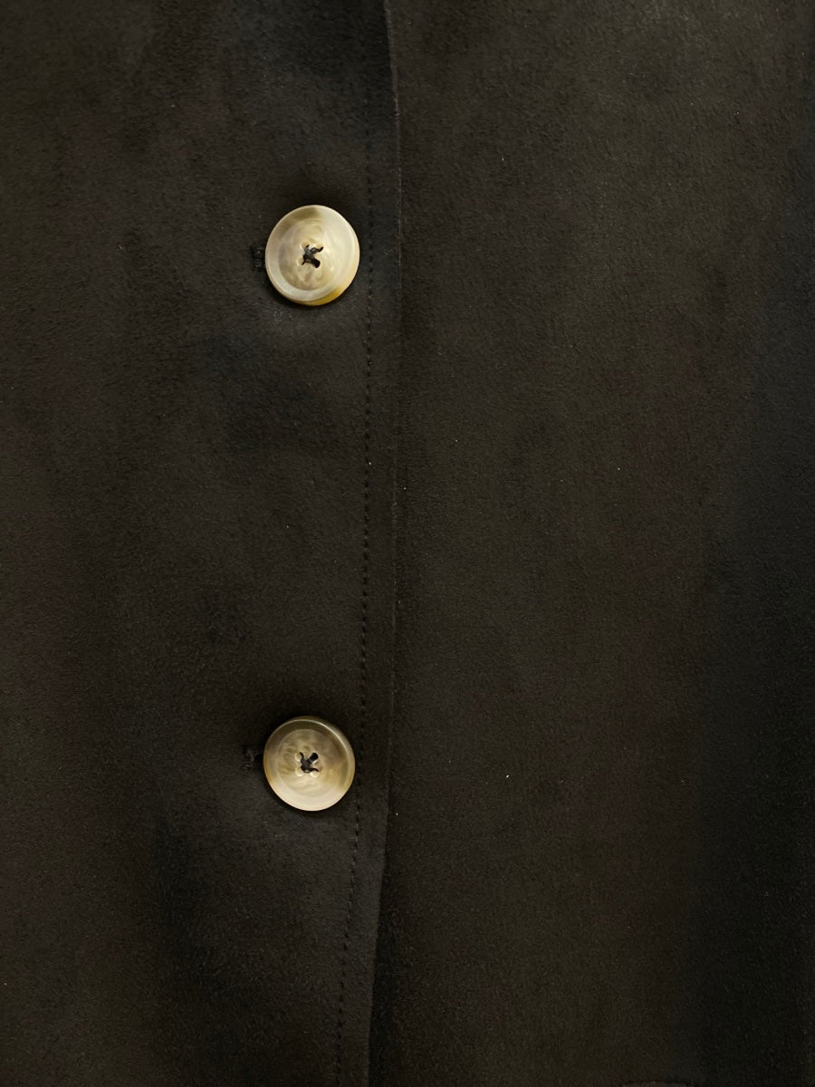 Tahari · Faux Suede Coat · 2X · Black