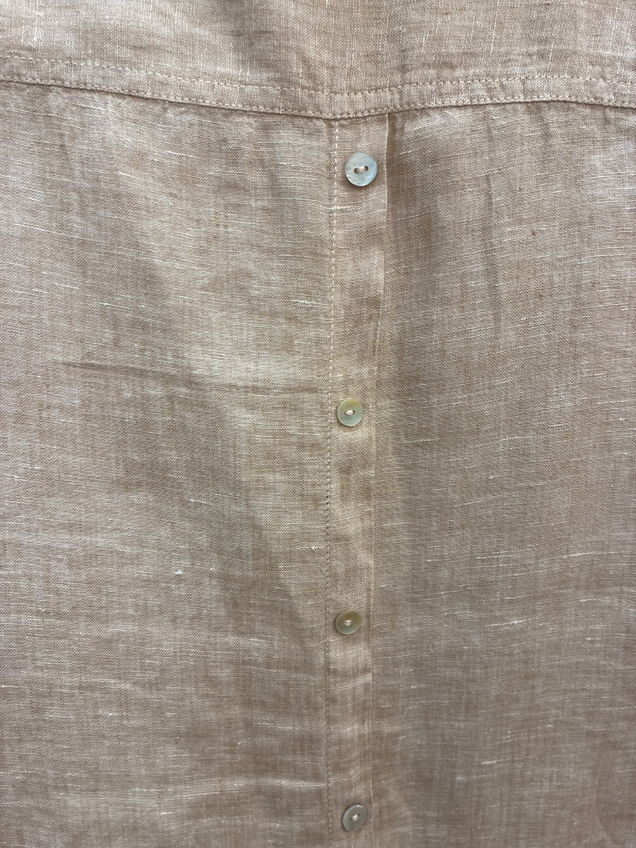 Sigrid Olsen · Roll Tab Shirt · Medium · Sand