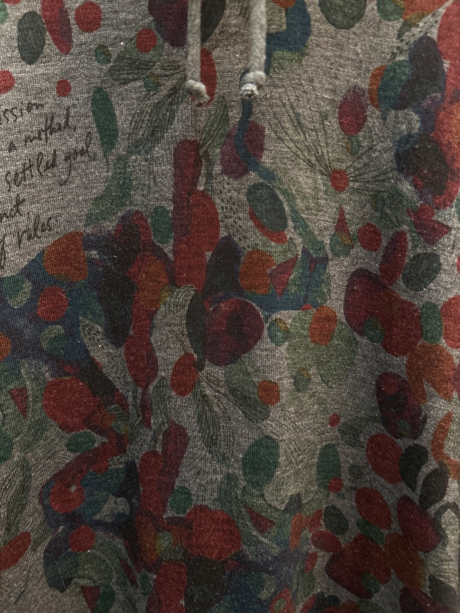 Inoah · Artistic Expression Abstract Leaf Pattern · XLarge · GrayMulti