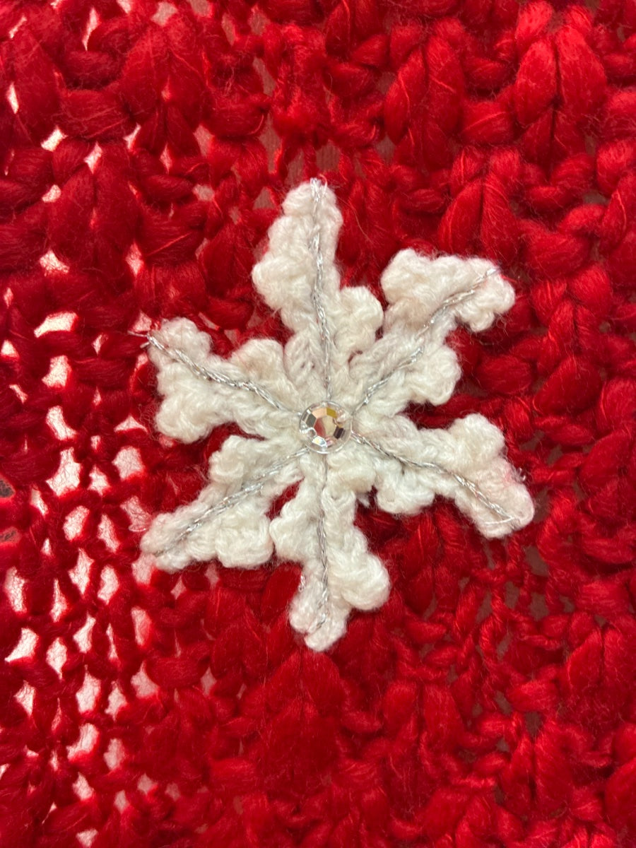 Charming Charlie · Scarf with Fringe · One Size · Red/White