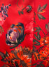 Zara · RedFloral Floral Print Long Pencil Skirt · Small · RedFloral