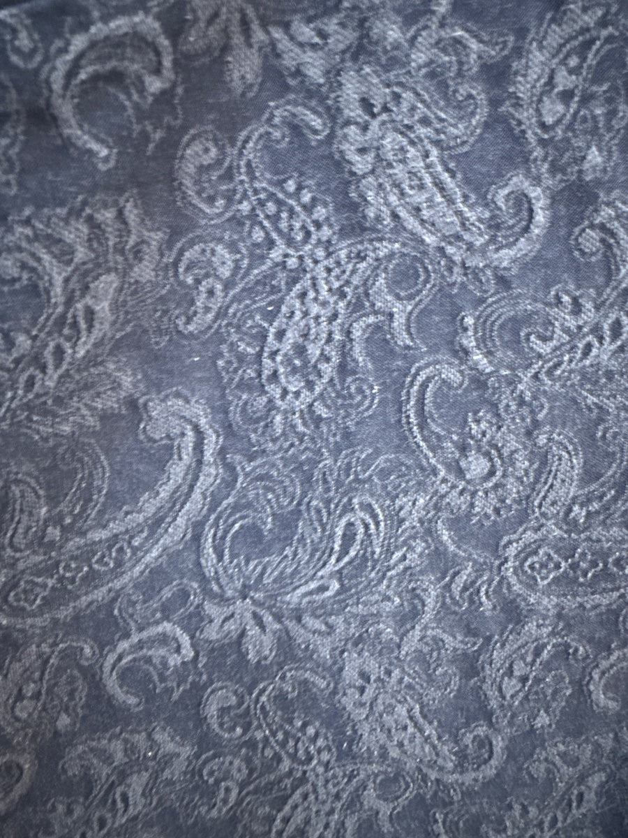 Chico's · Comfort Waist Pants · 6 · Navy Paisley Print