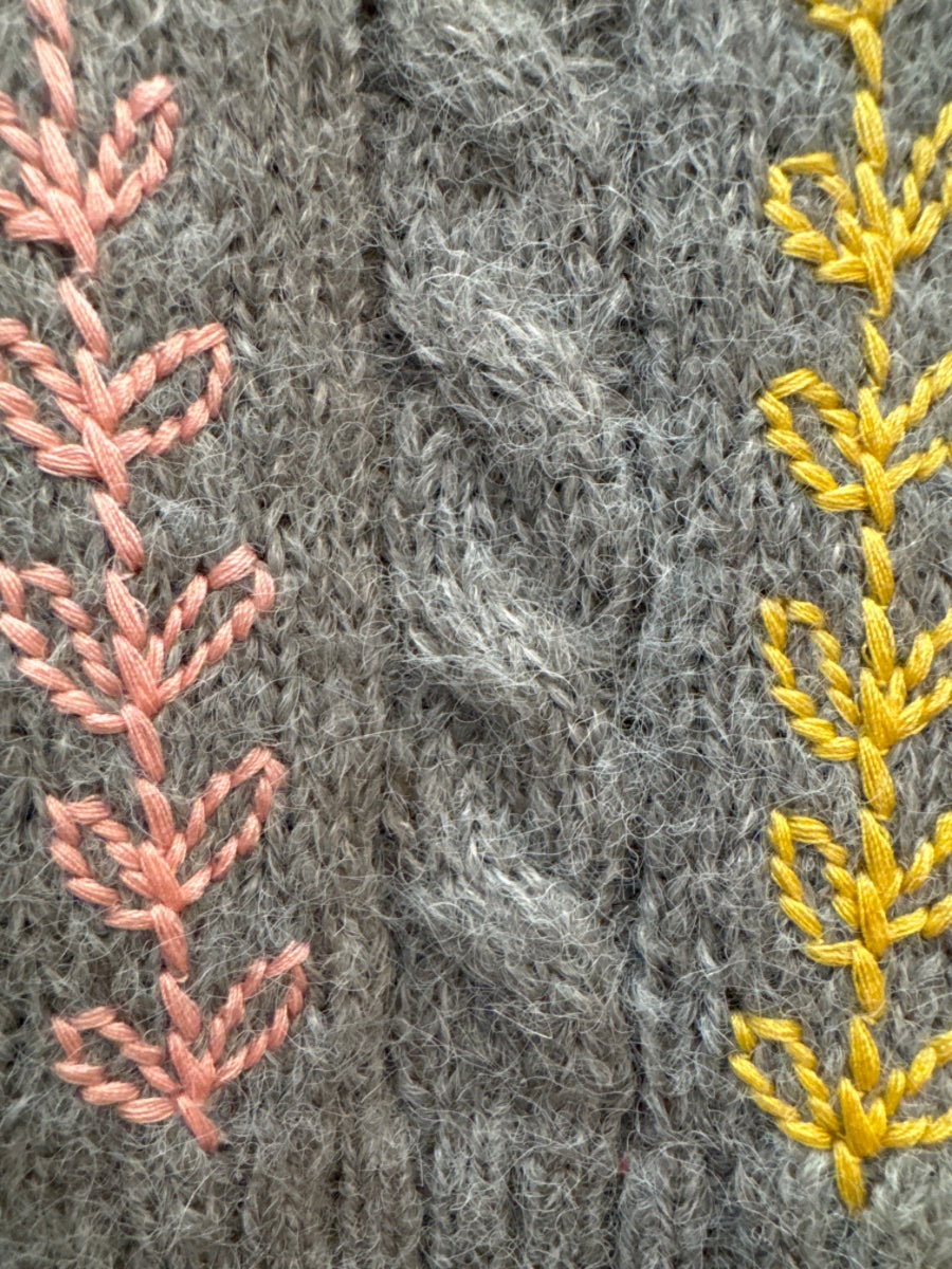 Boden · Cable Knit · Large · GrayMulti
