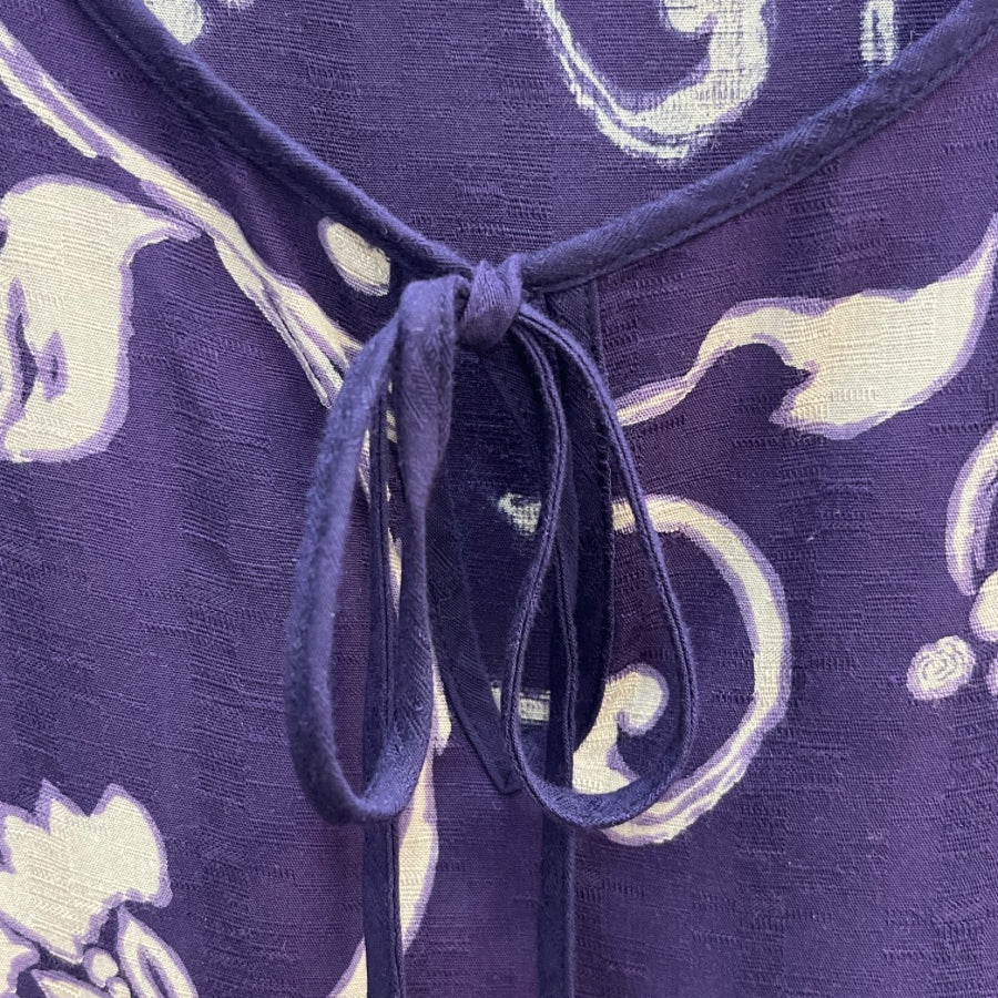 Lucky Brand · 3/4 Sleeve Bird & Floral Print · Large · Purple