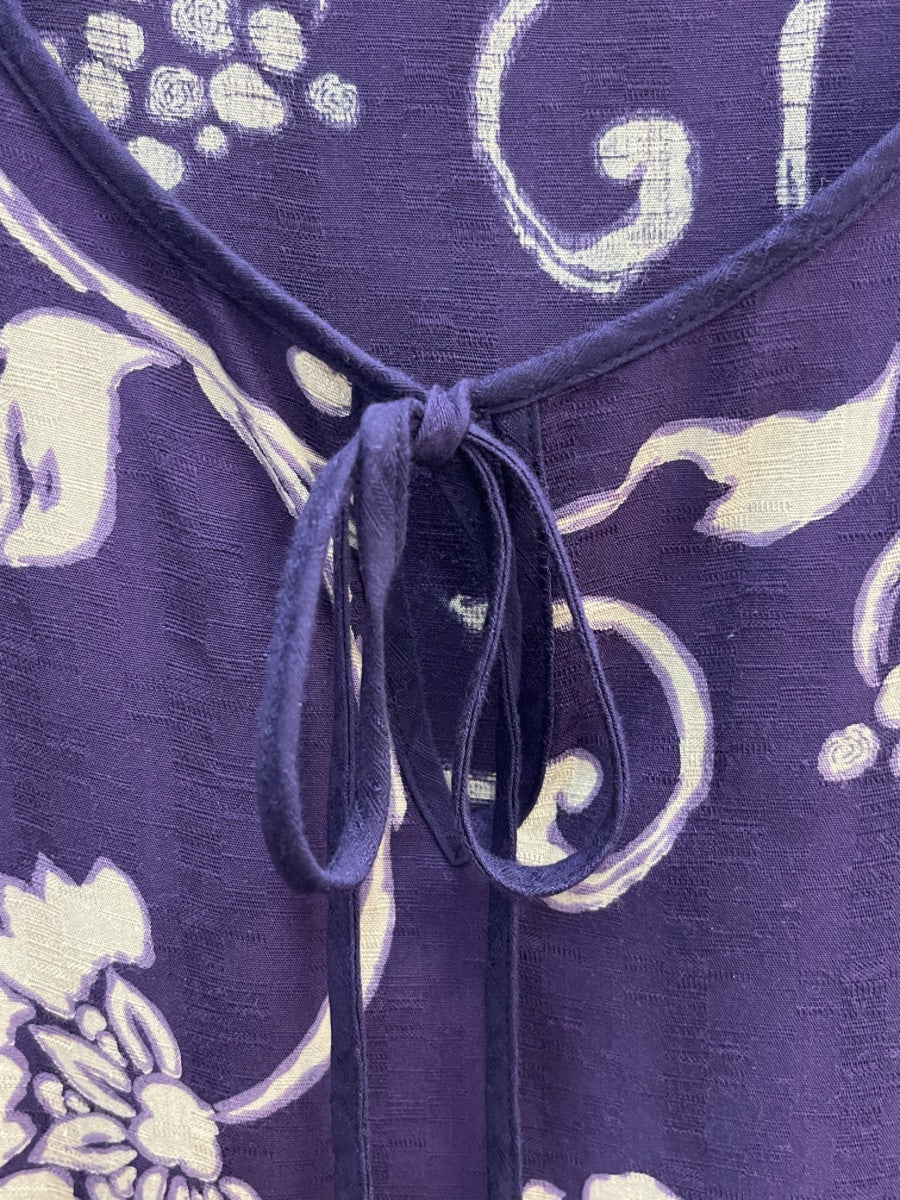 Lucky Brand · 3/4 Sleeve Bird & Floral Print · Large · Purple