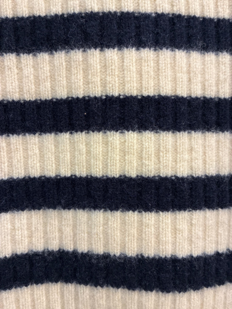 Madewell · Boatneck Striped Sweater · Medium · CreamBlk