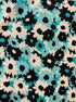 Michael Kors · A-Line floral print · 6 · TurqBlack