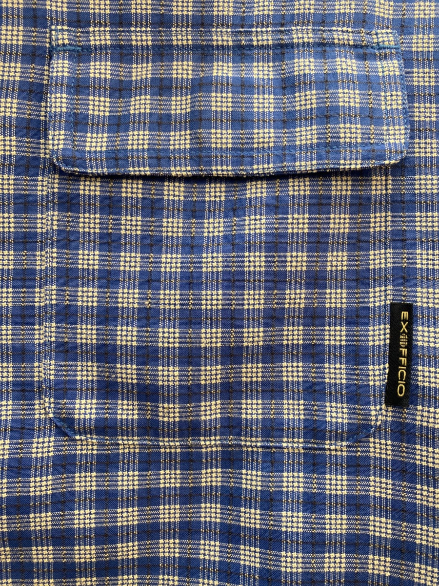ExOfficio · Buzz Off Insectshield Long Sleeve Shirt · Large · Blue/White