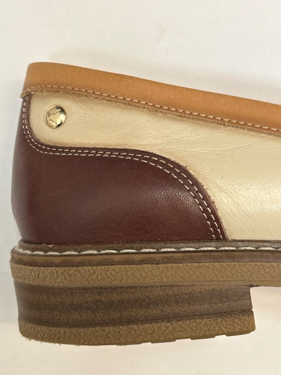 Pikolinos · Aldaya penny loafers · 7.5 · Cream/Brown