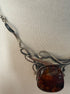 Vintage Sterling Amber Necklace · Jewelry · 16 1/2 inches · Amber, Silver