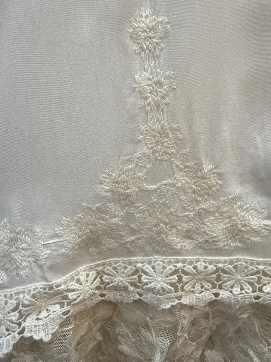 Sundance · Longsleeve Tuni w/ Lace Trim · Large · Cream