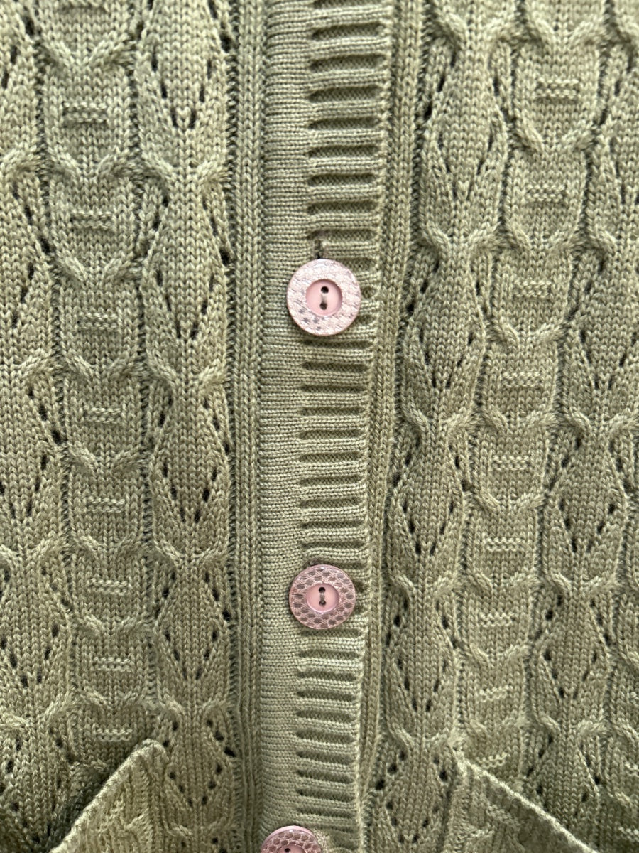 London · Button Up Cardigan · S/M · Sage