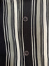 Life Style · FashionPants with Side Button Detail · Medium · Black/Cream Striped