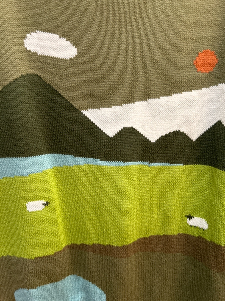 Kina & Tam · Sheep Scape · XLarge · Green/White