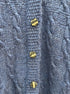 Blarney · Button Up Cable Knit Cardigan · Small · Denim