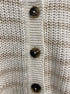 Garnet Hill · Button Up Cardigan · Small · Cream Beige