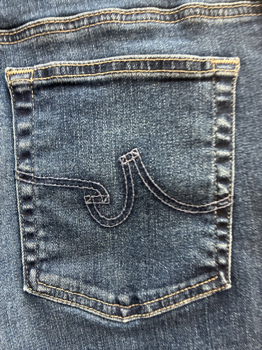AG · Skinny Jeans Denim Raw Hem · 10 · Blue Denim