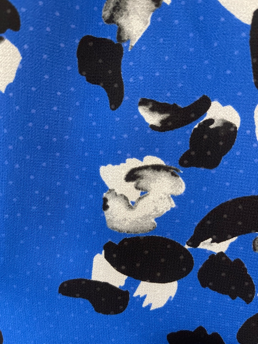 CAbi · Untamed Blue Floral Dress · Medium · BlueBlk Floral Print