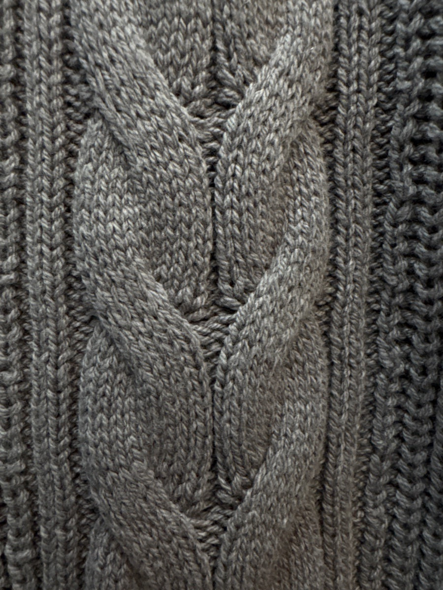 Style&Co · Tunic 1/4 Zip Cable Knit Sweater · Medium · Gray