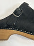 Dansko · Berry Burnished Nubuck Clogs w/ Buckle Detail · 8.5 · Black