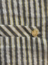 Anne Klein · 3/4 Sleeve Metallic Detail · Medium · White and Gray with Metallic Stripes