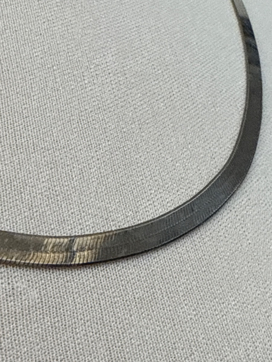 .925 Sterling Herringbone Chain Necklane · Jewelry · 24 inches · Sterling Silver