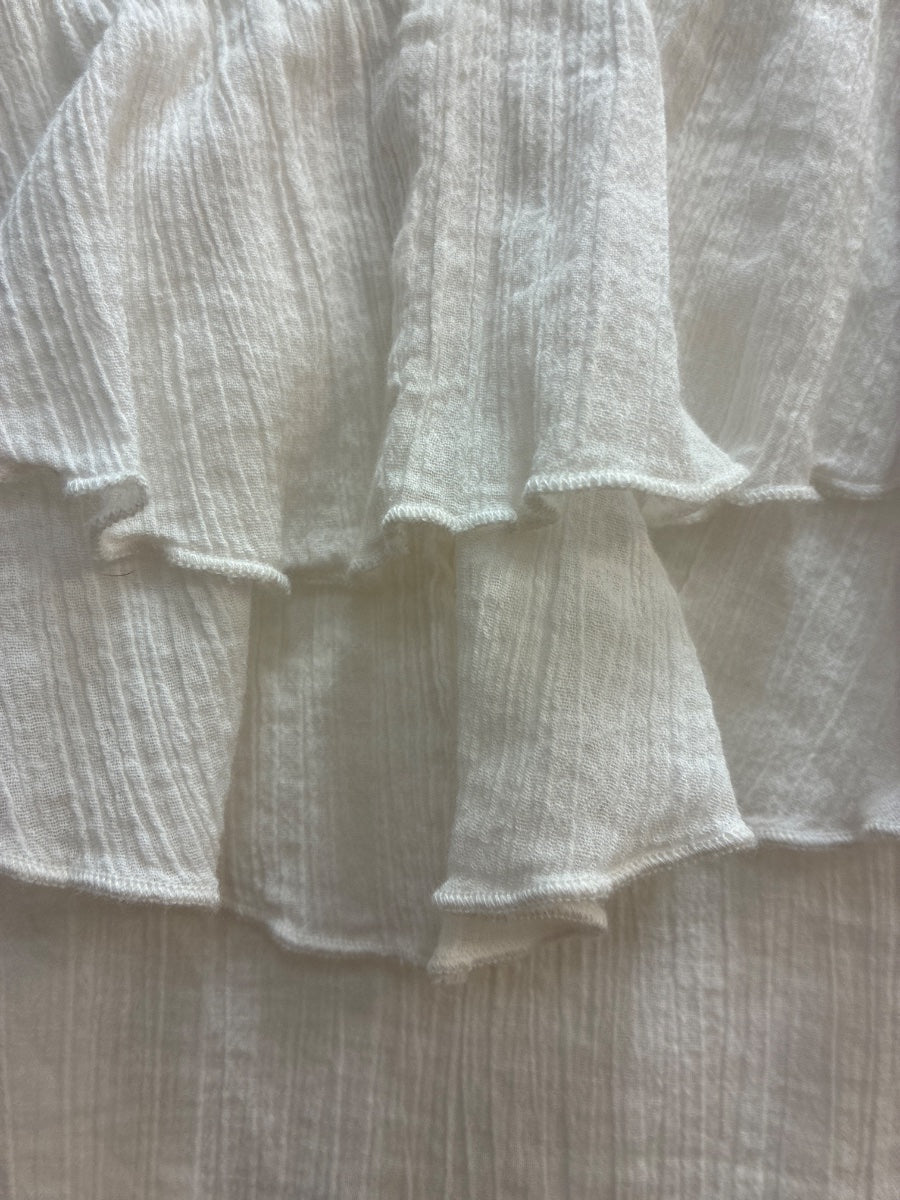 INC · Ruffle detail LongSleeve Shirt · XLarge · White