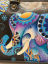 Anuschka · Elephant Handpainted Handbag · Convertible · BlackBlue Leather