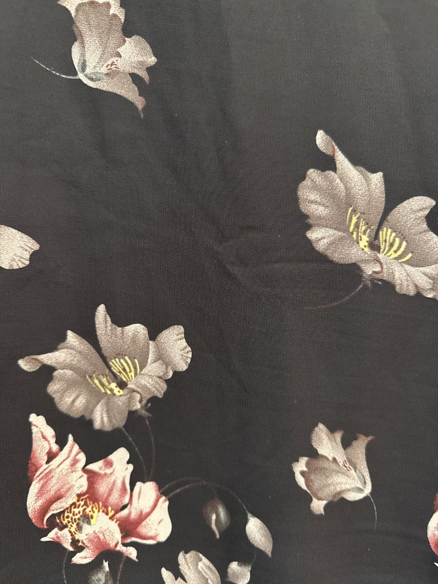 Grace Karin · Flutter Sleeve · XLarge · BlackFloral