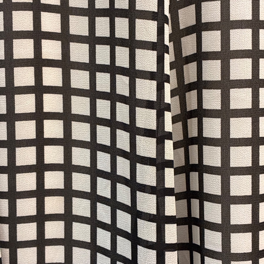 Tildon · Tildon Dress w/ Front & Back Keyhole · Large · Black/White Grid