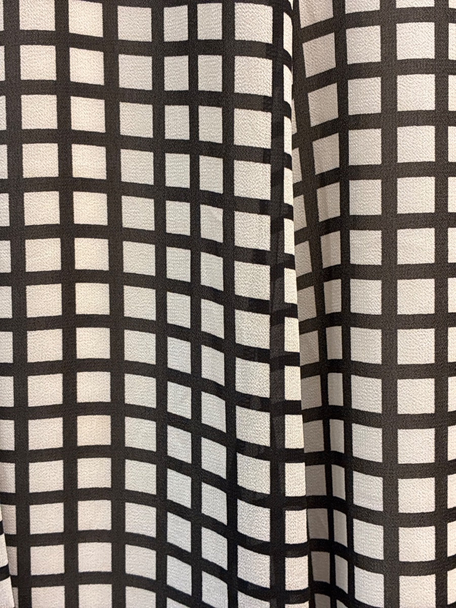 Tildon · Tildon Dress w/ Front & Back Keyhole · Large · Black/White Grid