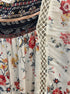 Anthropologie · Blue Tassel Lace Trim · Small · White Floral