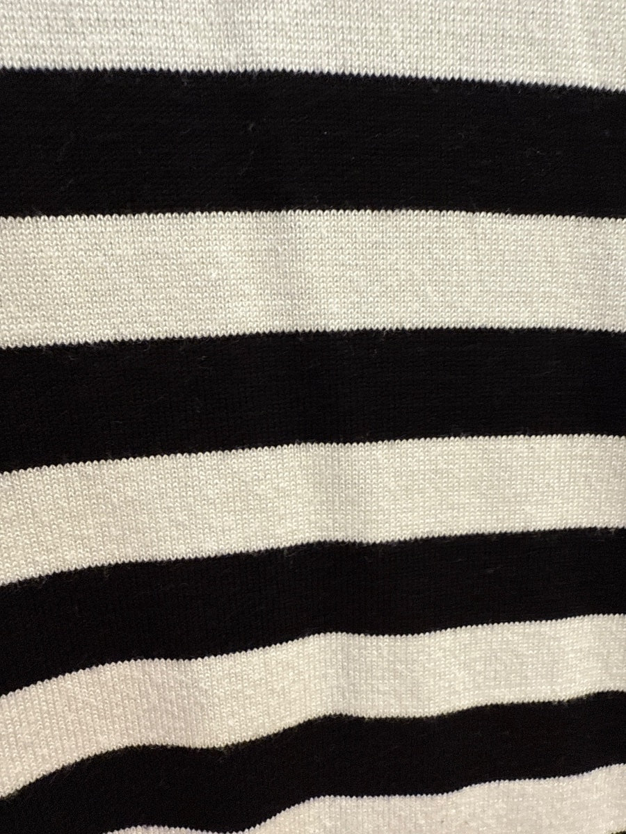 Karl Lagerfeld · Classic Style Gold Button Detail · Large · Black/White Striped