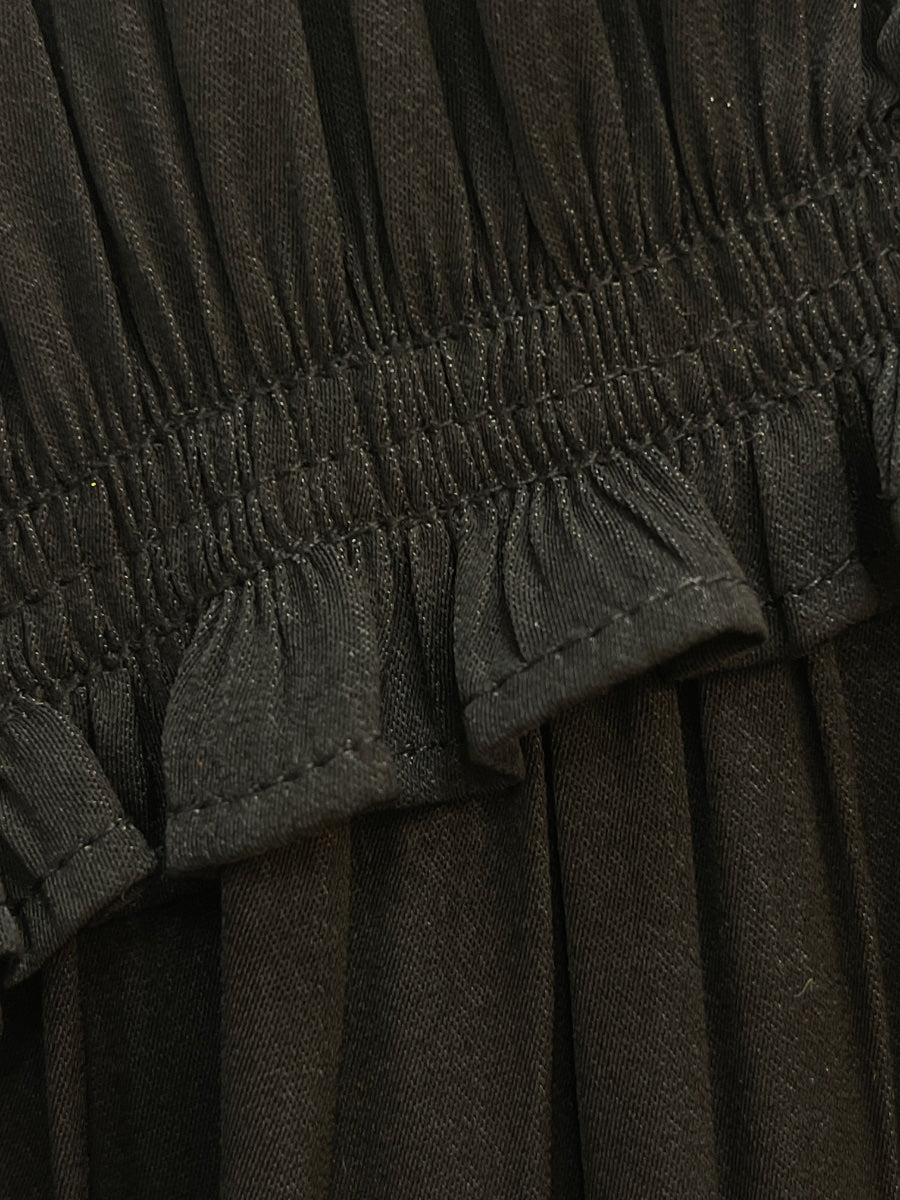 DR2 · Ruffled Sleeve Top · 1X · Black