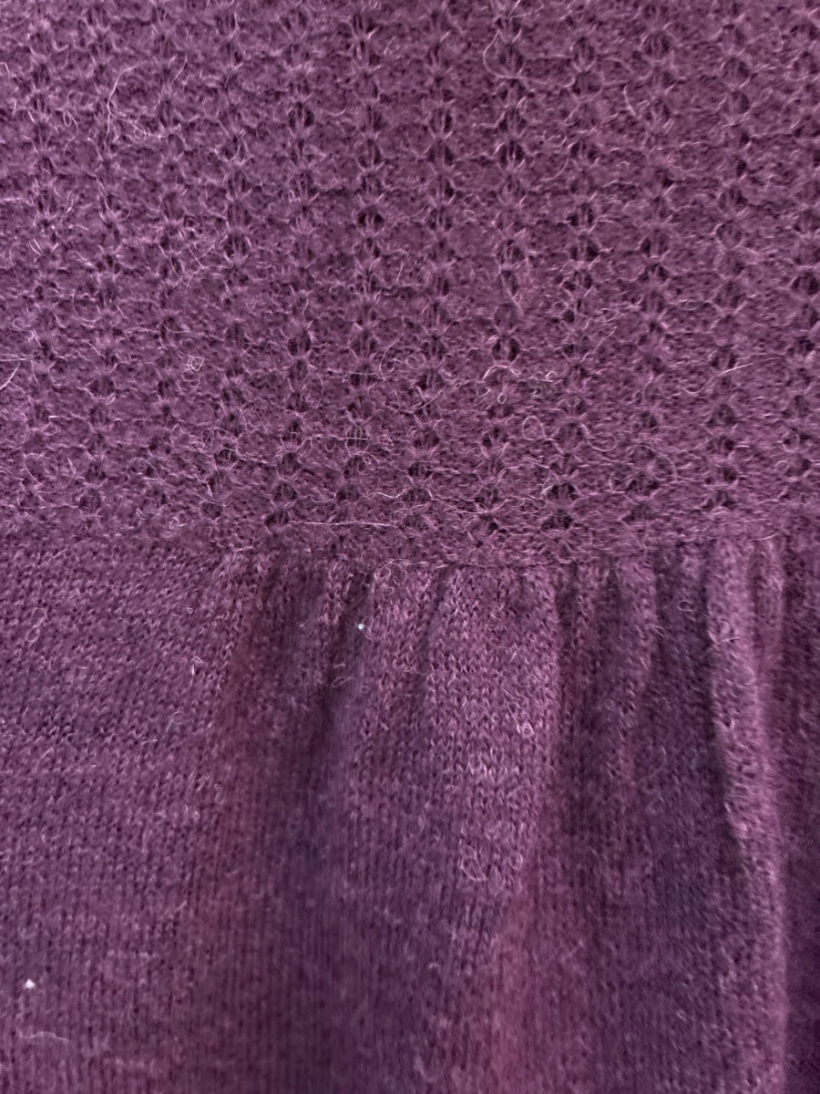 Kensie · Tunic cowl drape 3/4 sleeve · Large · Plum