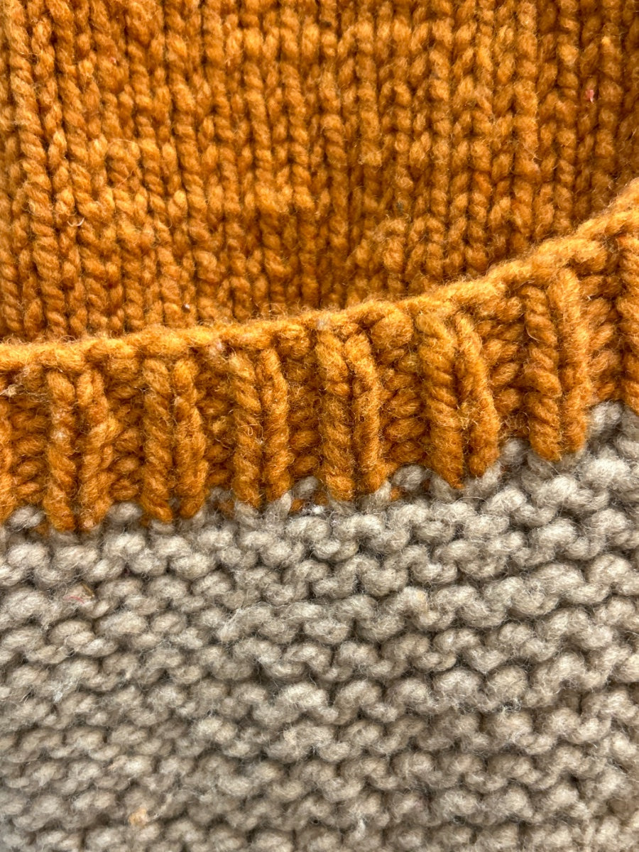 Hand Knit · Cardigan · S/M · Pumpkin
