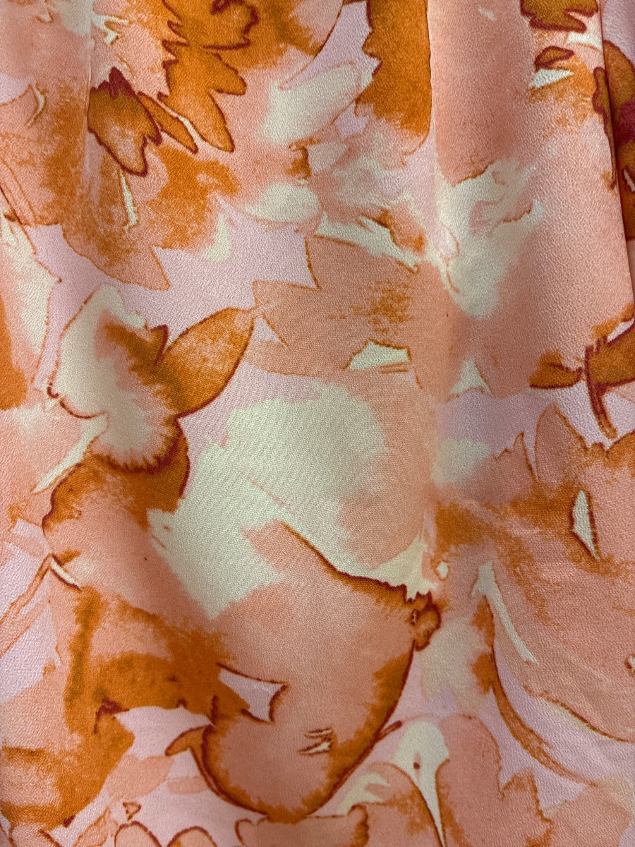 Daniel Rainn · Braided Detail Neckline Shirt · Medium · PeachFloral