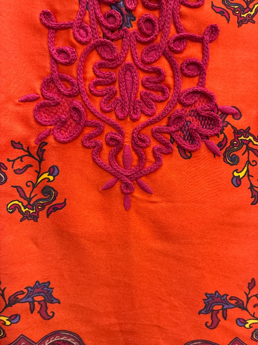Jones New York · LongSleeve Top RedMulti Embroidered · Large · RedMulti