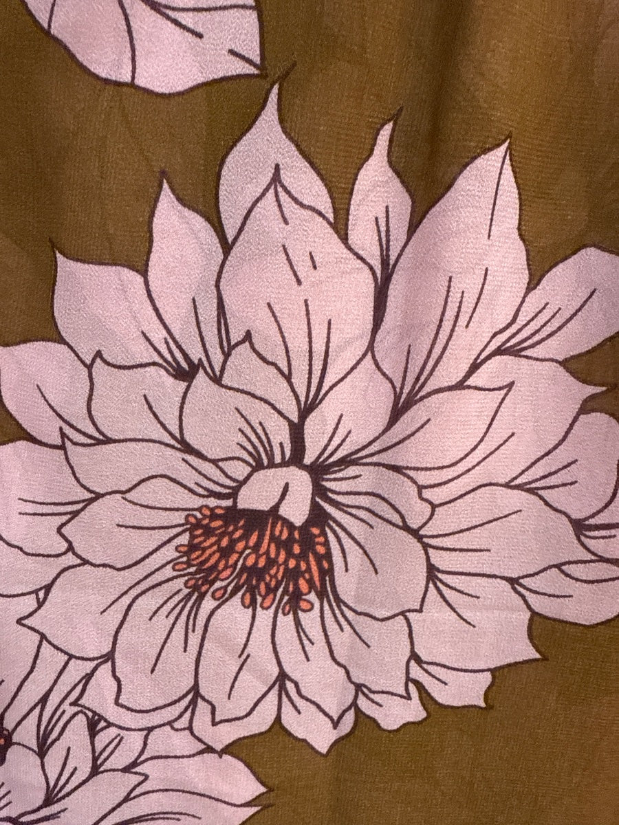 CAbi · Hothouse Top · Small · Brown Pink Floral