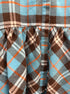 Sundance · Plaid peplum top · Medium · OrgTeal