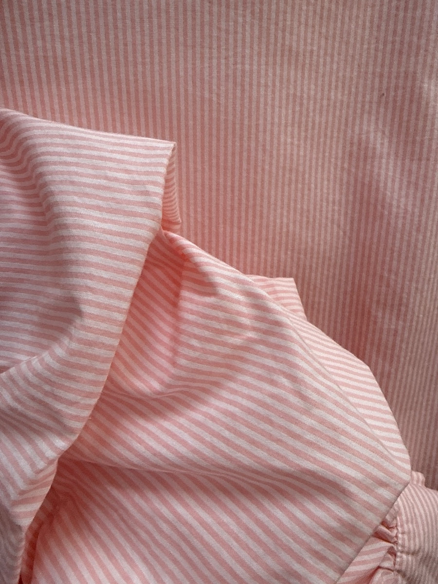 Sanctuary · Bubble Sleeves · Medium · PinkWhite Striped