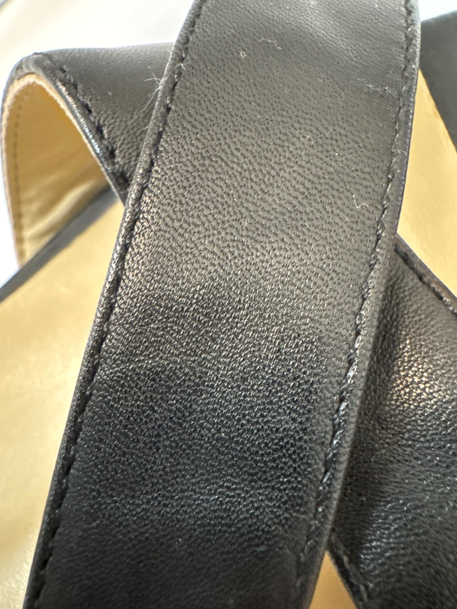 Adrienne Vittadini · Criss Cross straps Wedges · 8.5 · Black