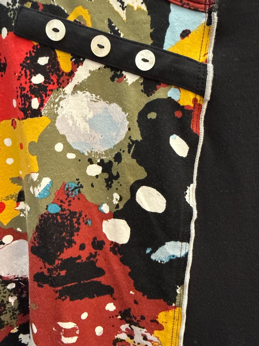 Ali Miles · Colorblock, cute button detail · 1X · BlkMulti