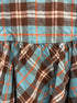 Sundance · Plaid Peplum Top · Medium · BlueBrown