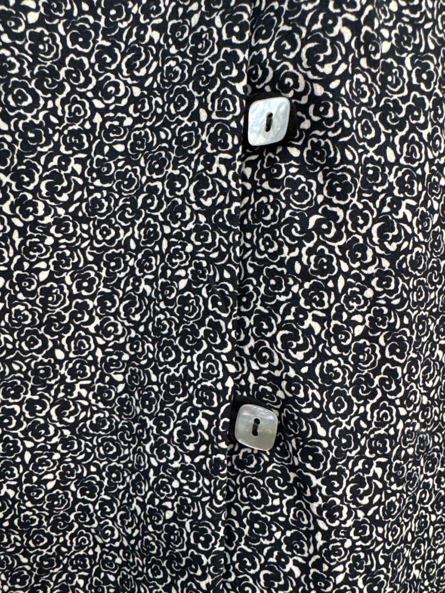 Pink Wheels · 3/4 Sleeve Fashion Top · Small · Blk/White