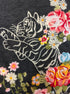 Boho Paparazzi · GrayFloral Embroidered · Large · Charcoal Gray