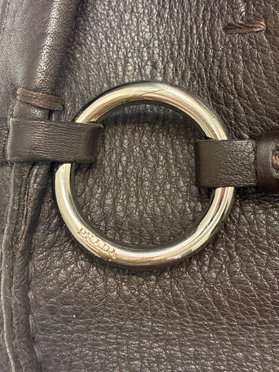 Prada · Driving Loafers · 10 · Coffee